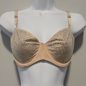 Victoria's Secret Dream Angels Pushup Without Padding Rhinestone Bra, SIZE 34DD